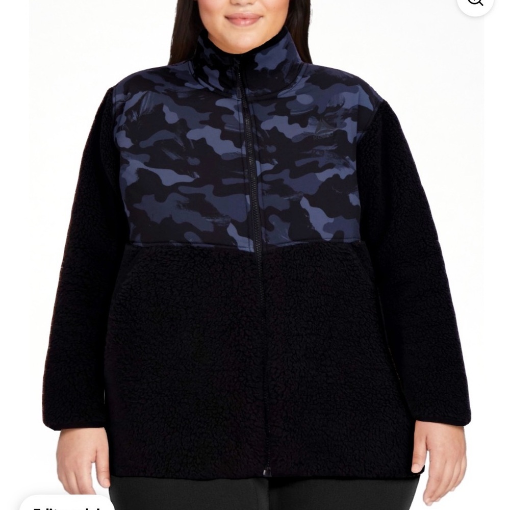 Reebok Women’s Super Soft Gravity Sherpa Jacket with Pockets